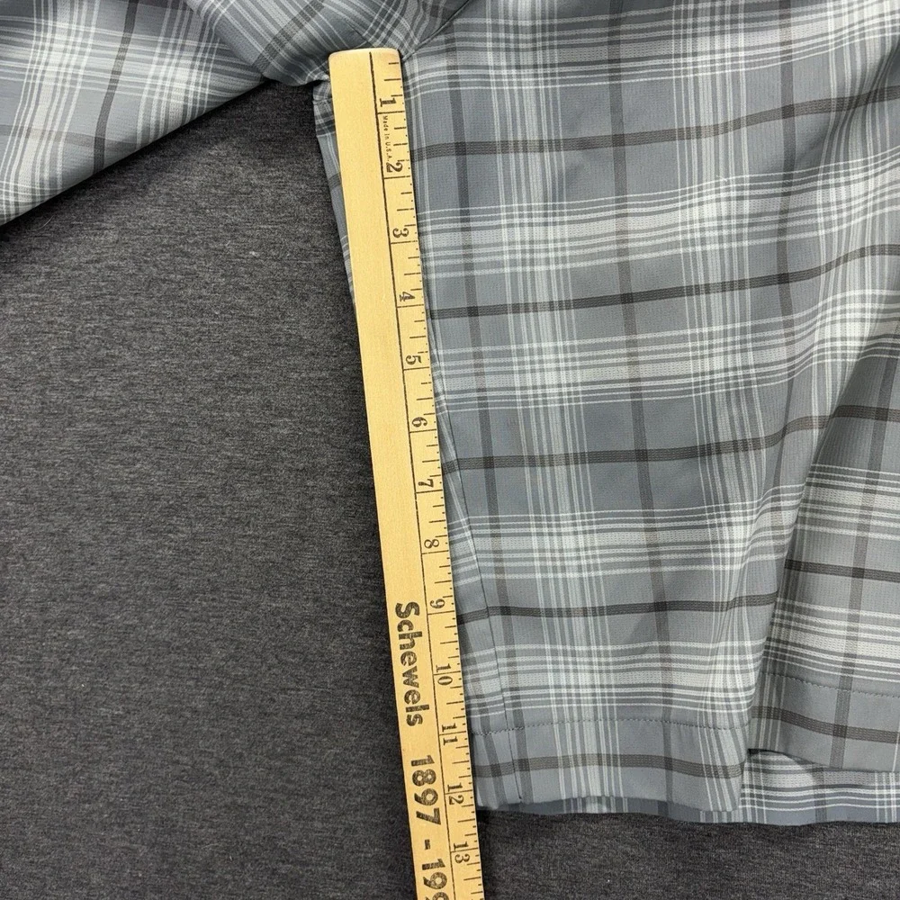 Nike Golf‎ Dri-Fit Tour Performance Shorts Mens 36 Gray Plaid Stretch Preppy
